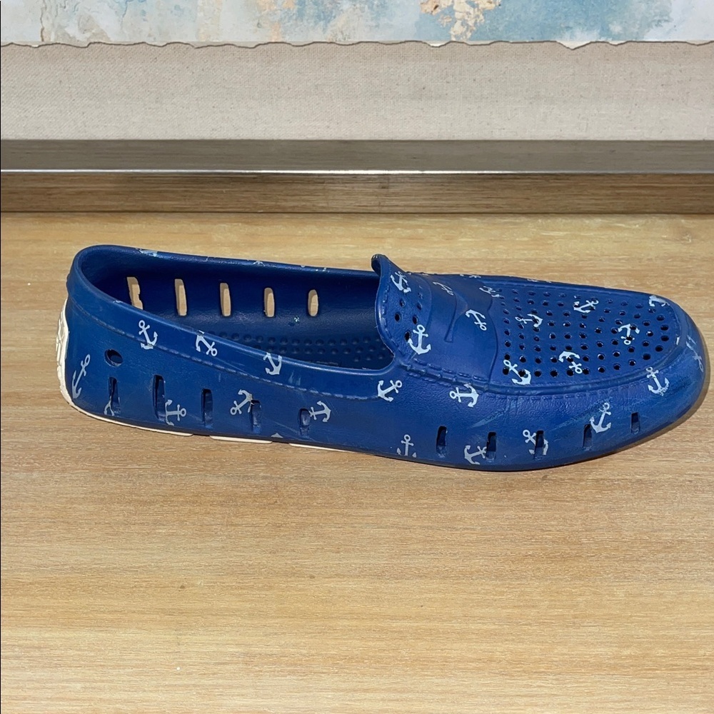 Floafers Nautical Blue Women's Loafers with Anchor Design - Size 8 - Picture 5 of 10